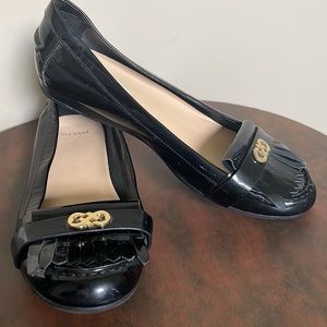 Cole Haan woven leather black flats. Size 7